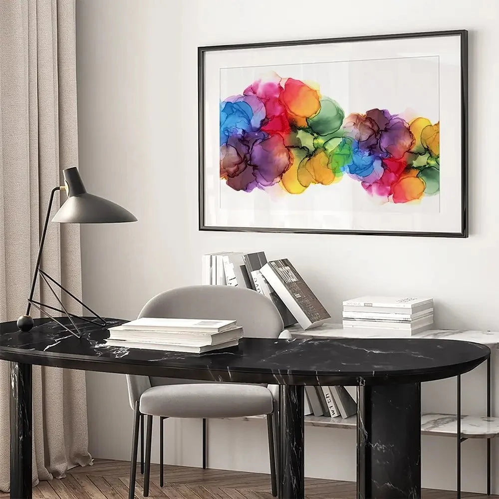 Watercolour Rainbow Curve Framed Art Print Watercolour Rainbow Curve Framed Art Print wall art product Rudchenko Liliia / Shutterstock