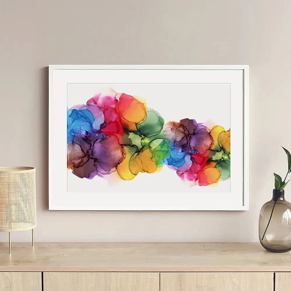 Watercolour Rainbow Curve Framed Art Print Watercolour Rainbow Curve Framed Art Print wall art product Rudchenko Liliia / Shutterstock