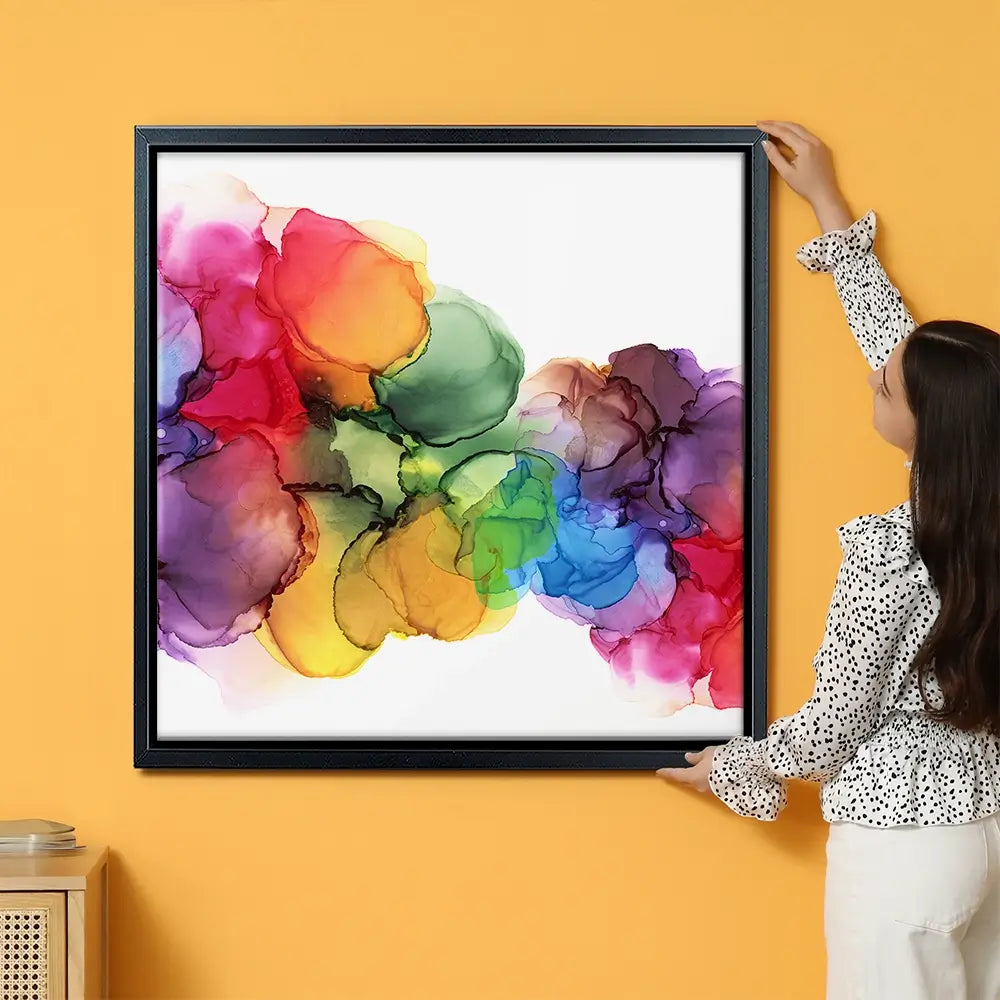 Watercolour Rainbow Curve Oversized Canvas Print Watercolour Rainbow Curve Oversized Canvas Print wall art product Art Print Shop