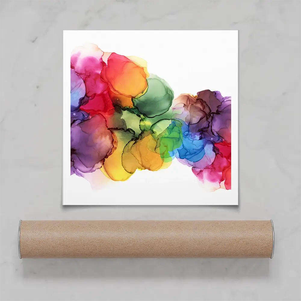 Watercolour Rainbow Curve Square Art Print Watercolour Rainbow Curve Square Art Print wall art product Rudchenko Liliia / Shutterstock