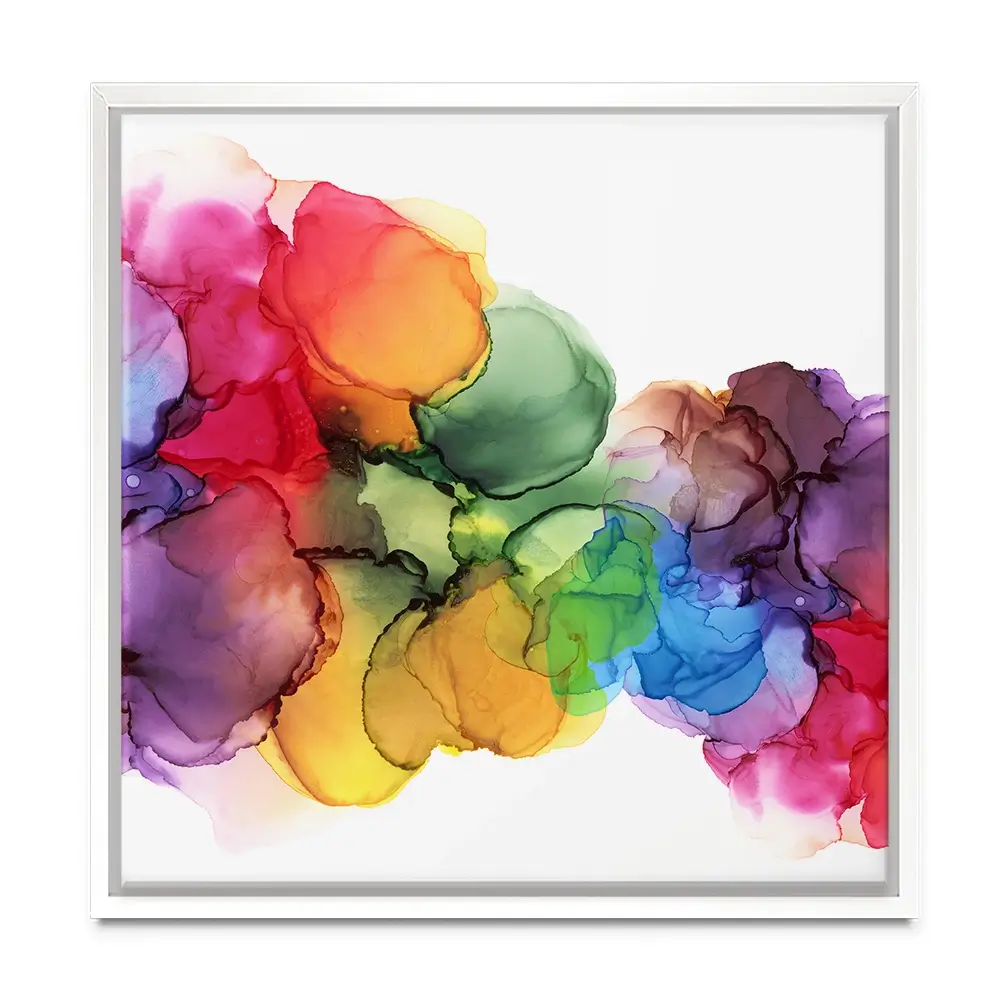 Watercolour Rainbow Curve Square Canvas Print Watercolour Rainbow Curve Square Canvas Print wall art product Rudchenko Liliia / Shutterstock