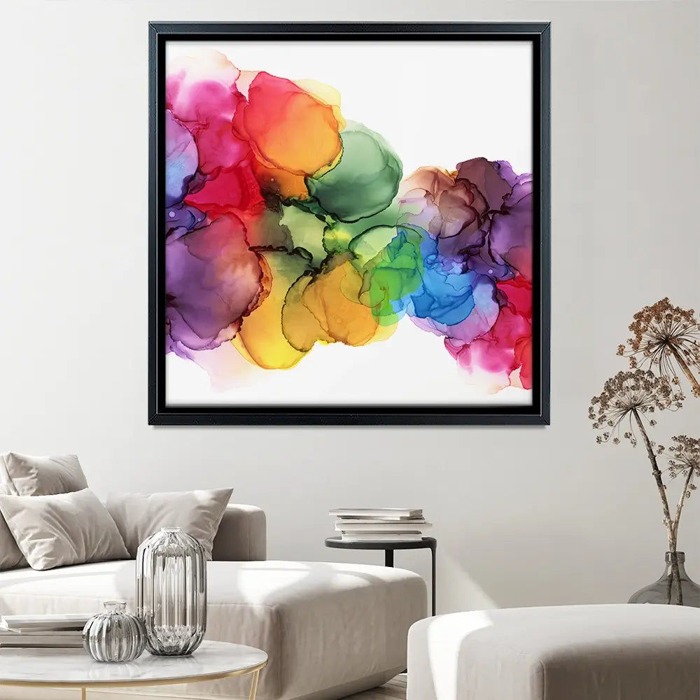 Watercolour Rainbow Curve Square Canvas Print Watercolour Rainbow Curve Square Canvas Print wall art product Rudchenko Liliia / Shutterstock
