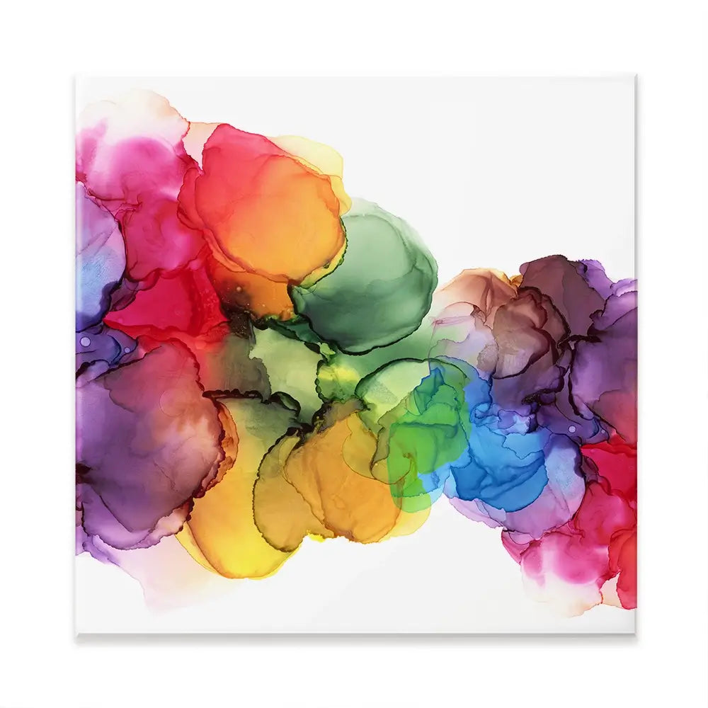 Watercolour Rainbow Curve Square Canvas Print Watercolour Rainbow Curve Square Canvas Print wall art product Rudchenko Liliia / Shutterstock