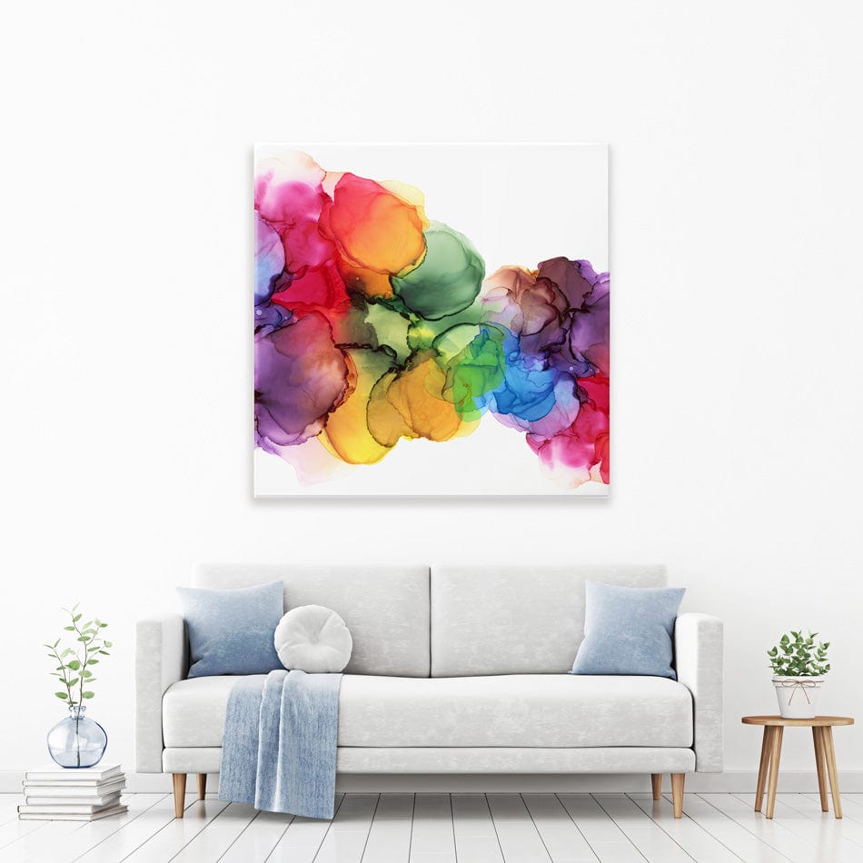 Watercolour Rainbow Curve Square Canvas Print wall art product Rudchenko Liliia / Shutterstock
