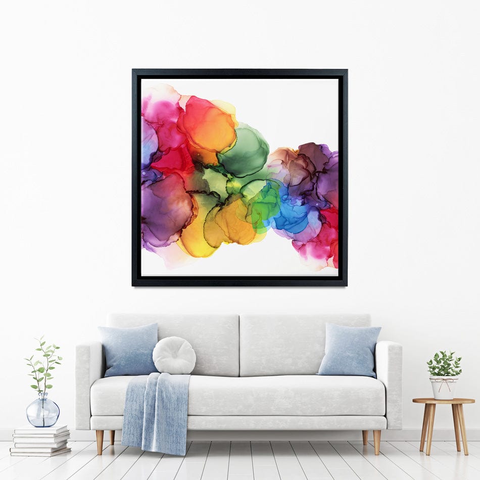 Watercolour Rainbow Curve Square Canvas Print wall art product Rudchenko Liliia / Shutterstock