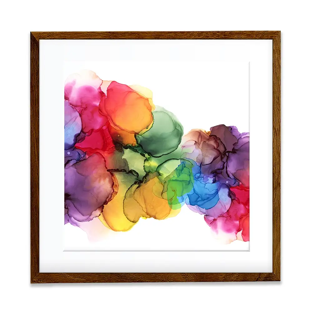 Watercolour Rainbow Curve Square Framed Art Print Watercolour Rainbow Curve Square Framed Art Print wall art product Rudchenko Liliia / Shutterstock
