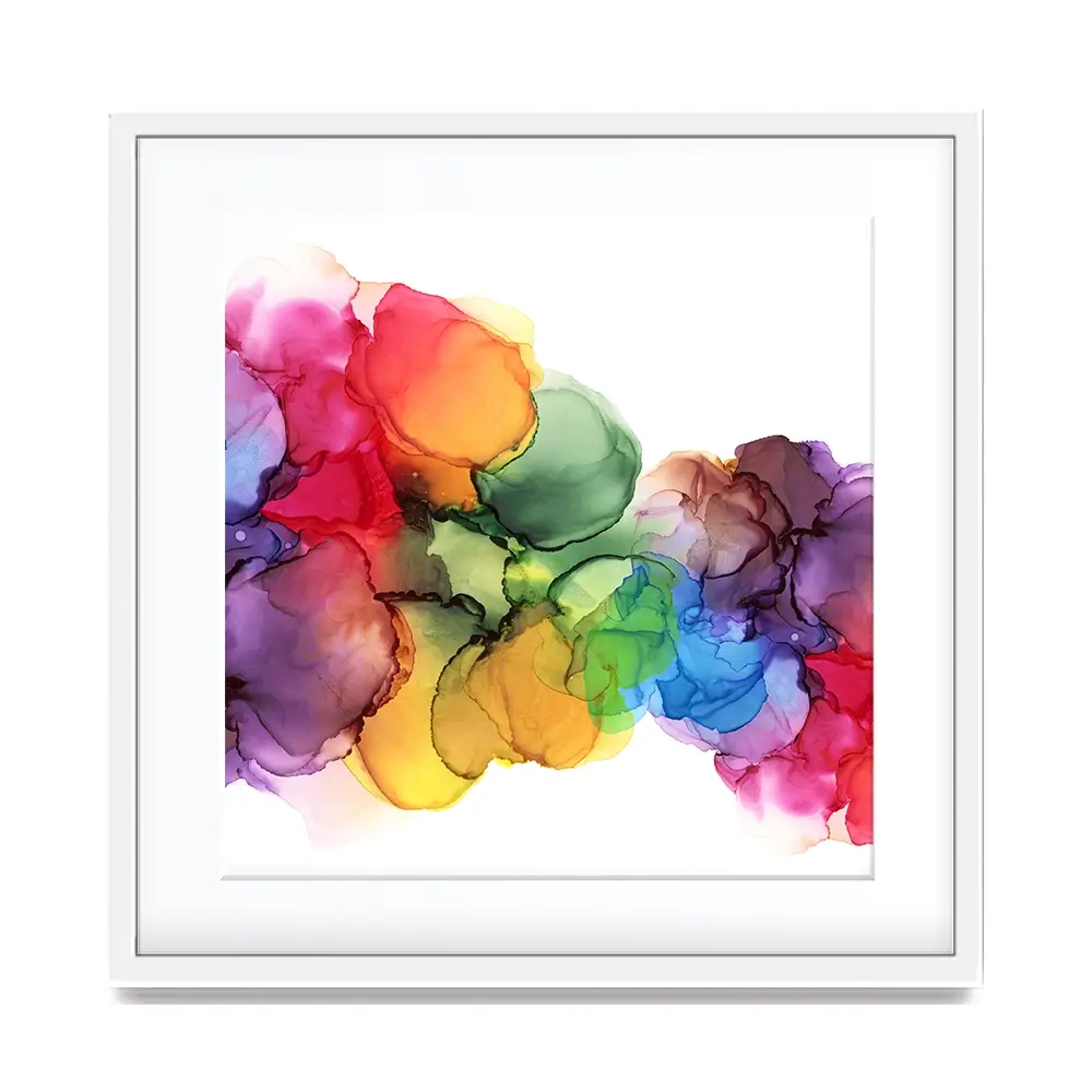 Watercolour Rainbow Curve Square Framed Art Print Watercolour Rainbow Curve Square Framed Art Print wall art product Rudchenko Liliia / Shutterstock