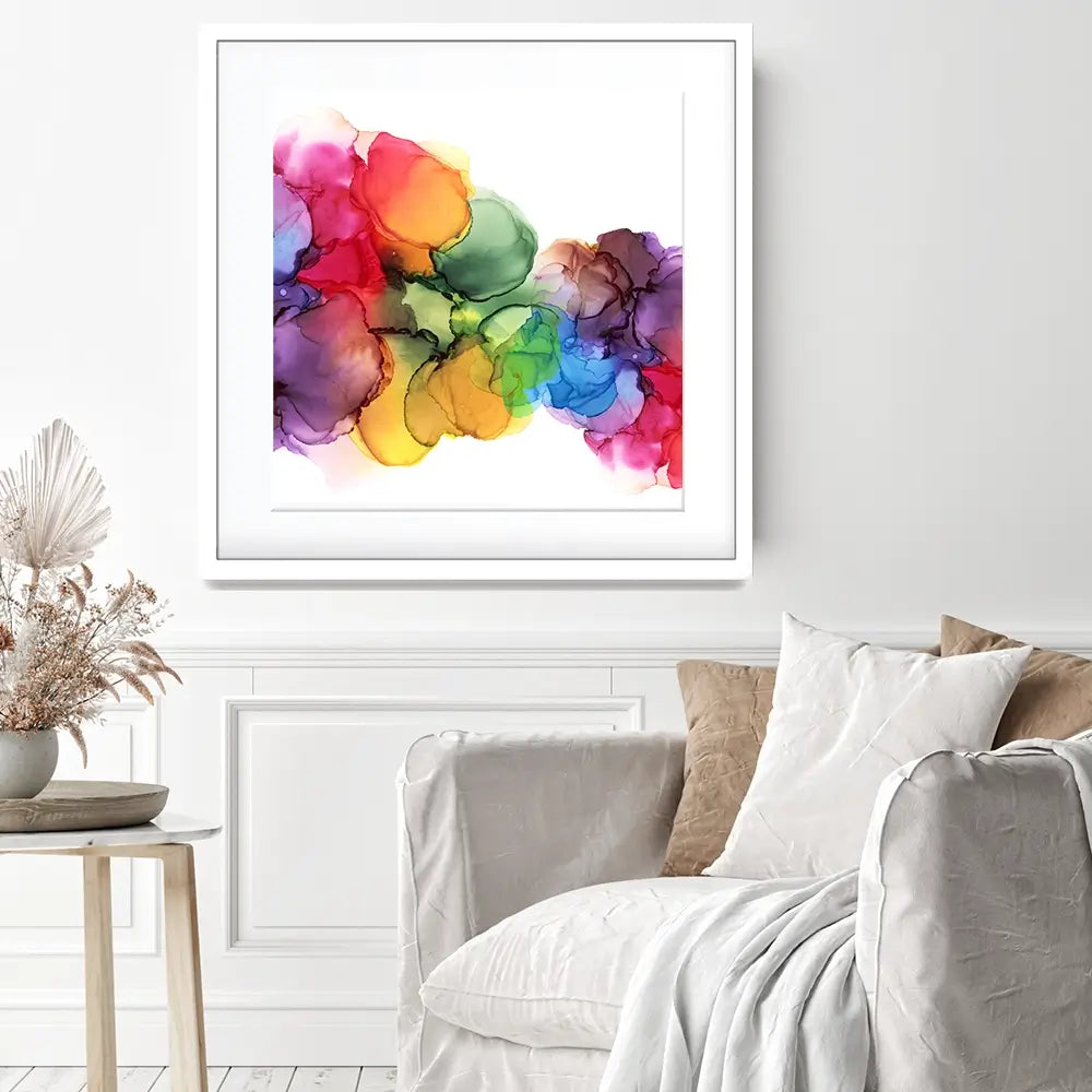 Watercolour Rainbow Curve Square Framed Art Print Watercolour Rainbow Curve Square Framed Art Print wall art product Rudchenko Liliia / Shutterstock