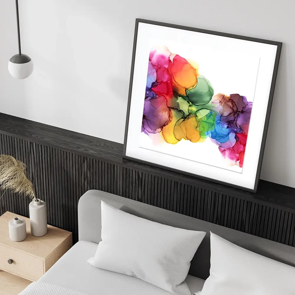 Watercolour Rainbow Curve Square Framed Art Print Watercolour Rainbow Curve Square Framed Art Print wall art product Rudchenko Liliia / Shutterstock