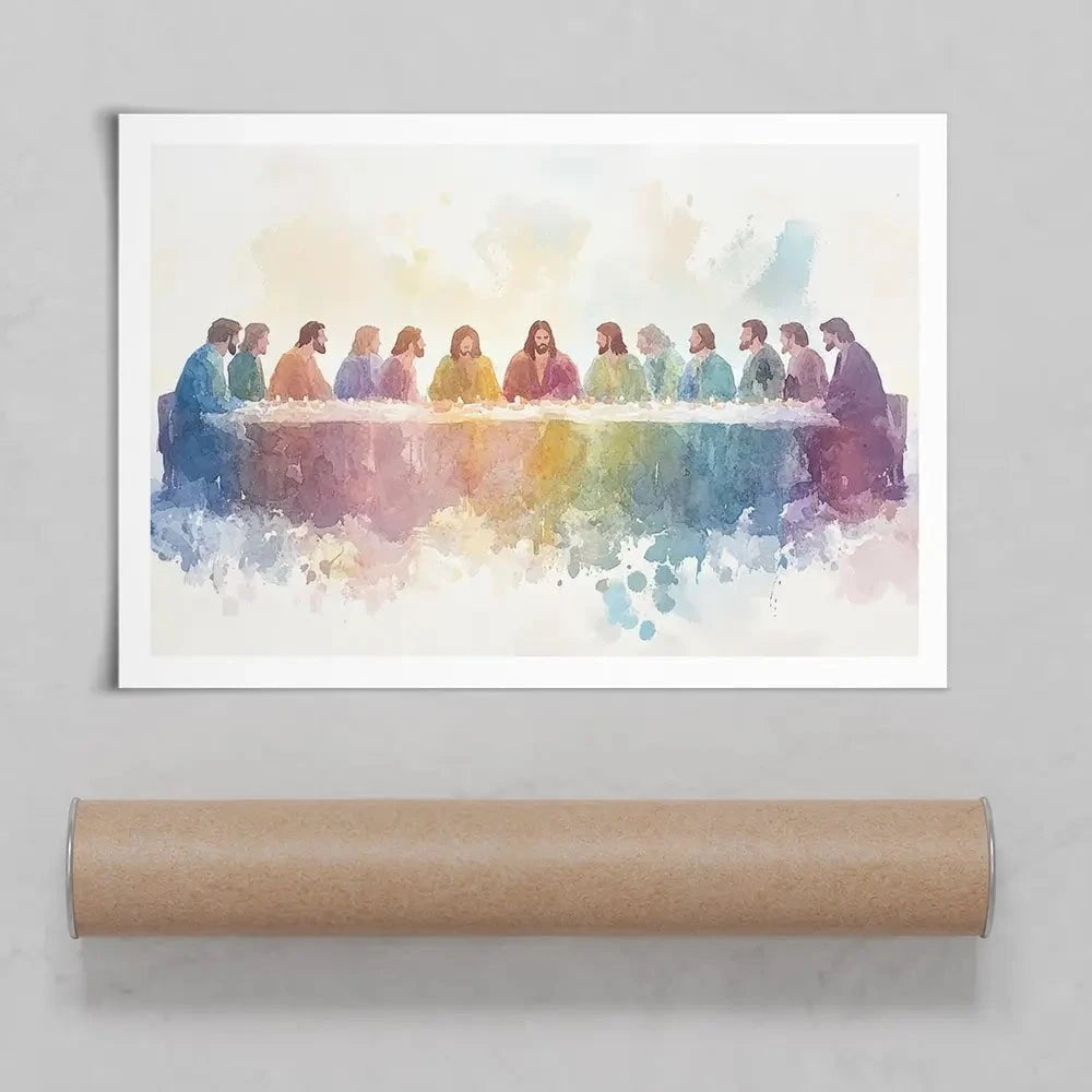Watercolour Supper Art Print Watercolour Supper Art Print wall art product Petals Prints Design - Independent