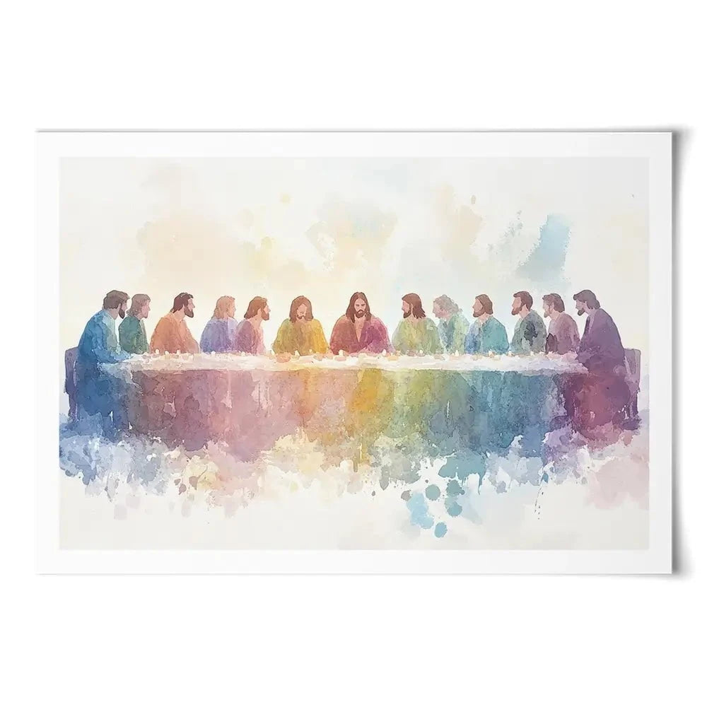 Watercolour Supper Art Print Watercolour Supper Art Print wall art product Petals Prints Design - Independent