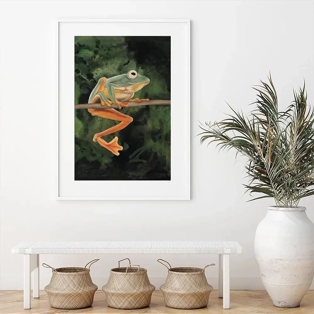Watercolour Tree Frog Framed Art Print Watercolour Tree Frog Framed Art Print wall art product Michael Willett