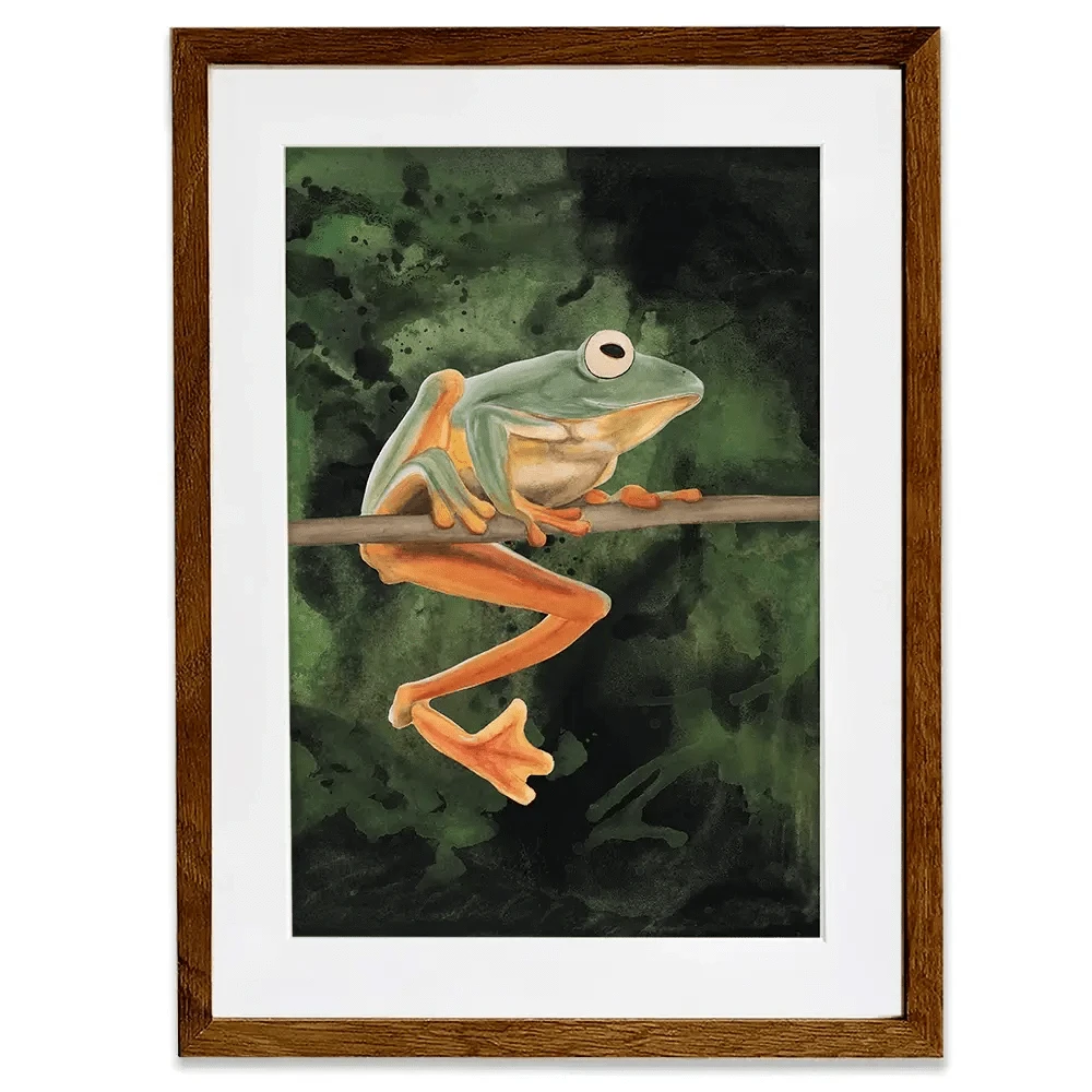 Watercolour Tree Frog Framed Art Print Watercolour Tree Frog Framed Art Print wall art product Michael Willett