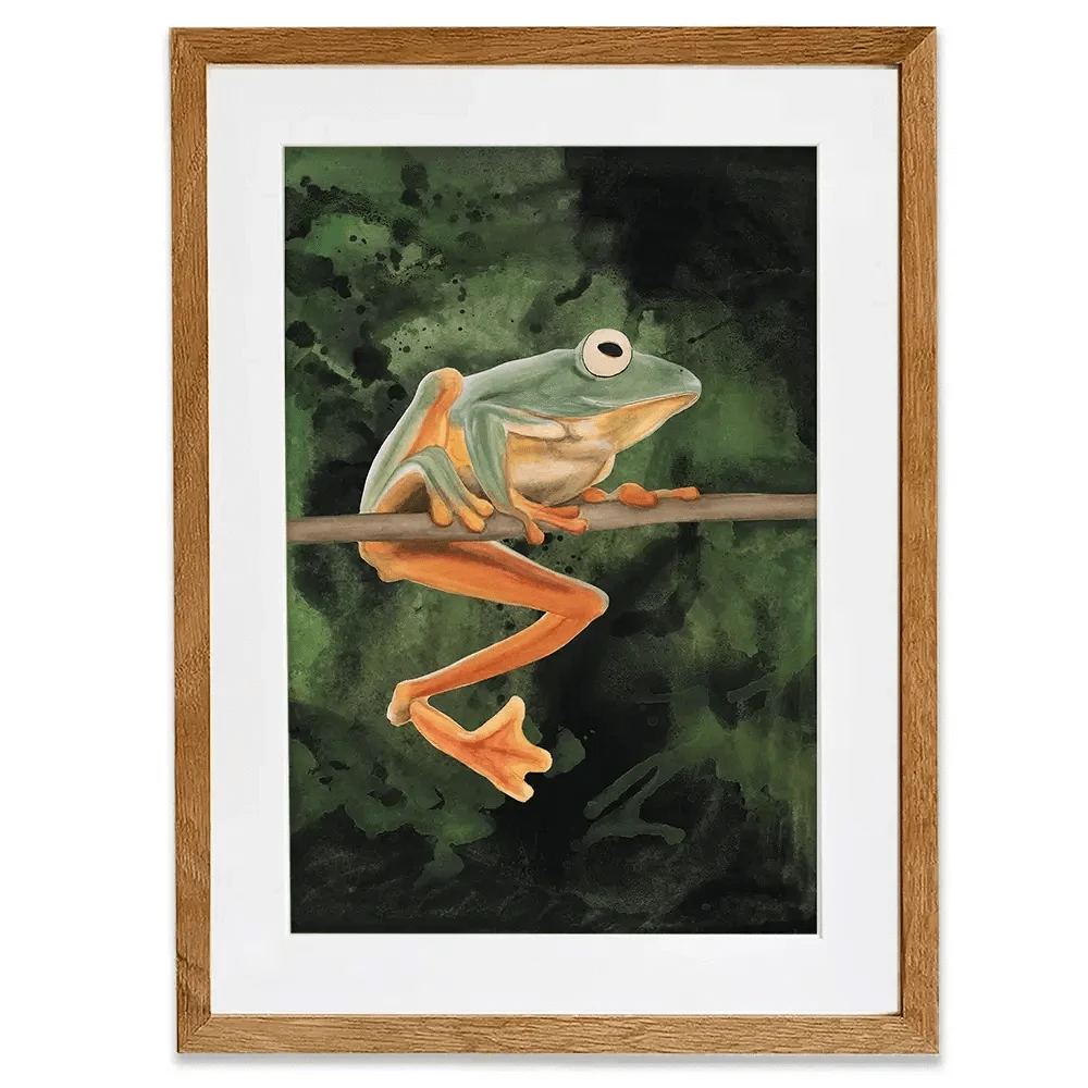 Watercolour Tree Frog Framed Art Print Watercolour Tree Frog Framed Art Print wall art product Michael Willett