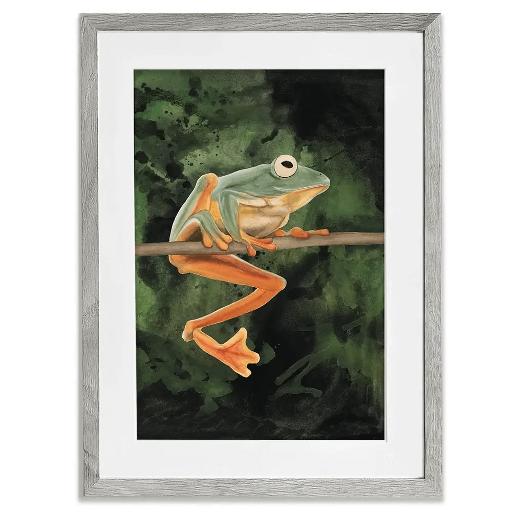 Watercolour Tree Frog Framed Art Print Watercolour Tree Frog Framed Art Print wall art product Michael Willett