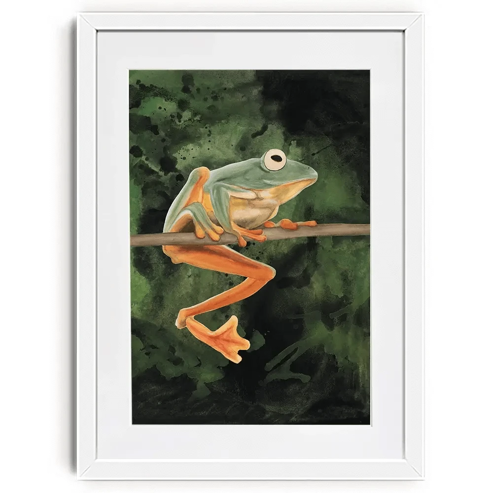 Watercolour Tree Frog Framed Art Print Watercolour Tree Frog Framed Art Print wall art product Michael Willett