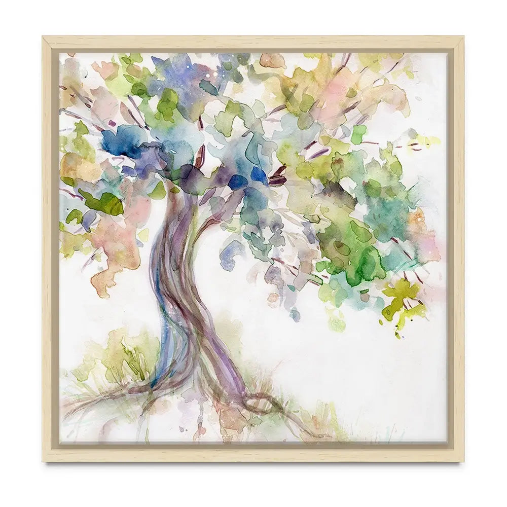Watercolour Tree Of Life Oversized Square Canvas Print Watercolour Tree Of Life Oversized Square Canvas Print wall art product Carol Robinson