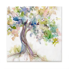 Watercolour Tree Of Life Oversized Square Canvas Print Watercolour Tree Of Life Oversized Square Canvas Print wall art product Carol Robinson