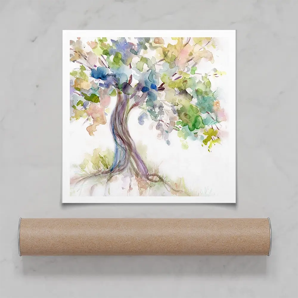 Watercolour Tree Of Life Square Art Print Watercolour Tree Of Life Square Art Print wall art product Carol Robinson