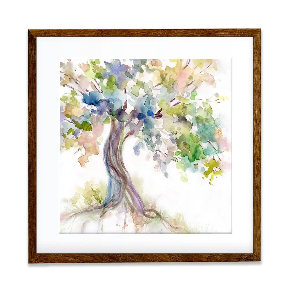 Watercolour Tree Of Life Square Framed Art Print Watercolour Tree Of Life Square Framed Art Print wall art product Carol Robinson