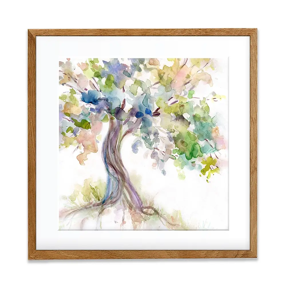 Watercolour Tree Of Life Square Framed Art Print Watercolour Tree Of Life Square Framed Art Print wall art product Carol Robinson