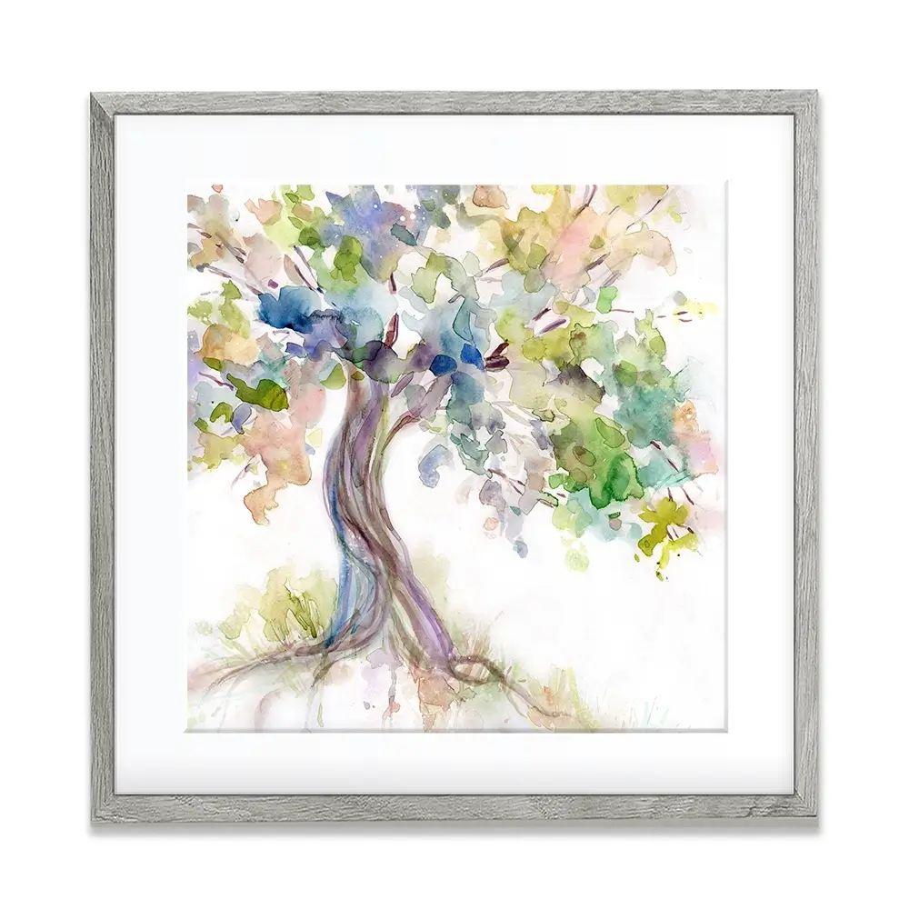 Watercolour Tree Of Life Square Framed Art Print Watercolour Tree Of Life Square Framed Art Print wall art product Carol Robinson