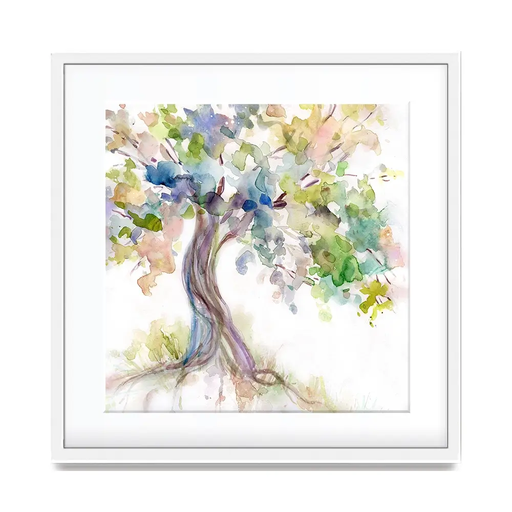 Watercolour Tree Of Life Square Framed Art Print Watercolour Tree Of Life Square Framed Art Print wall art product Carol Robinson