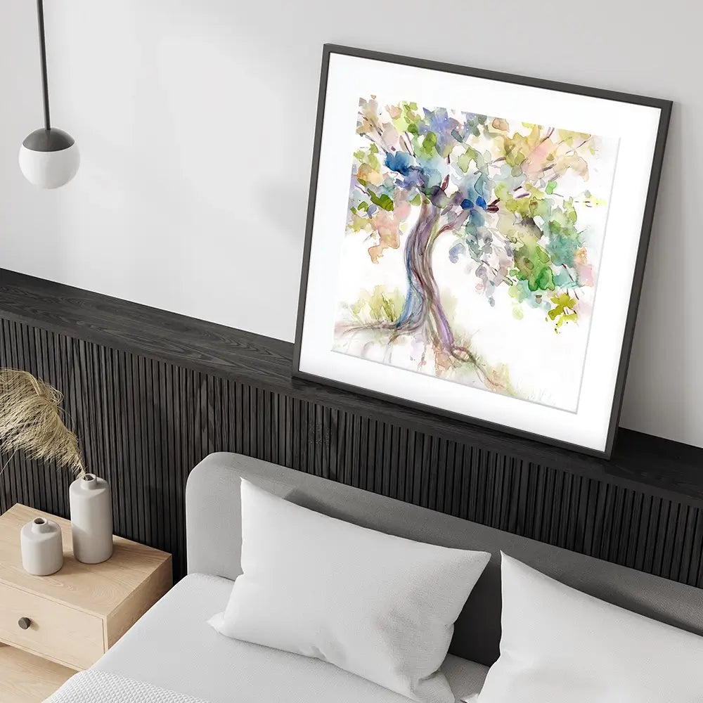 Watercolour Tree Of Life Square Framed Art Print Watercolour Tree Of Life Square Framed Art Print wall art product Carol Robinson