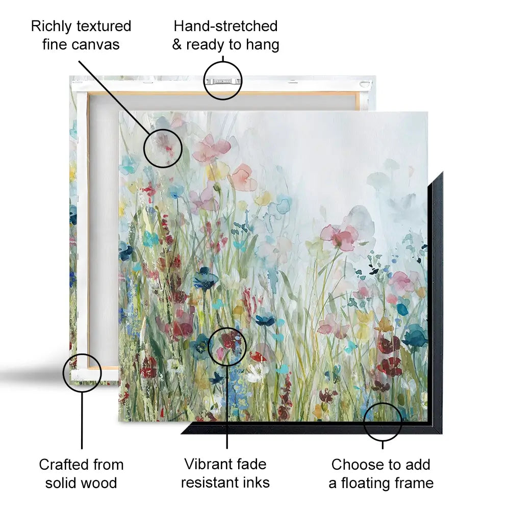 Watercolour Wildflower Meadow Canvas Print Watercolour Wildflower Meadow Canvas Print wall art product Carol Robinson
