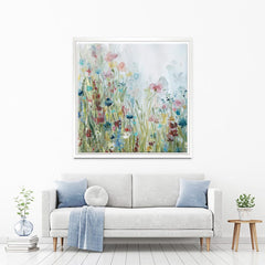 Watercolour Wildflower Meadow Canvas Print wall art product Carol Robinson