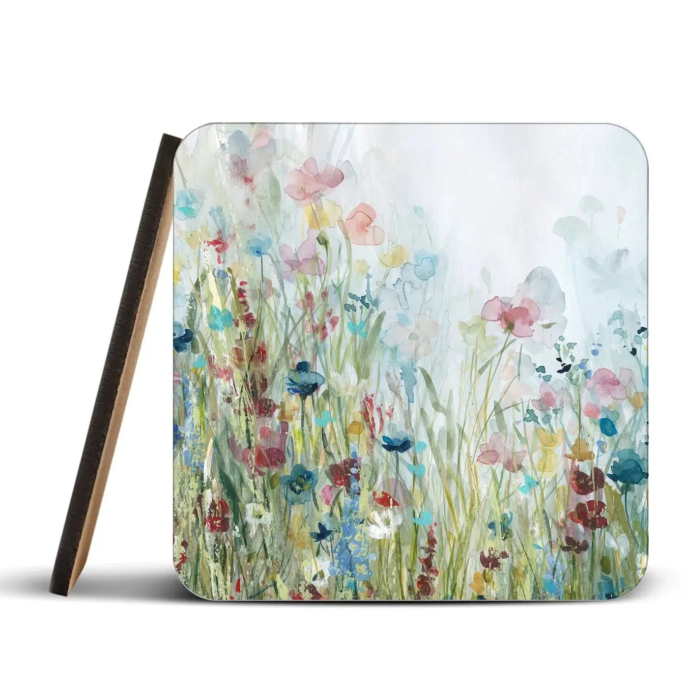 Watercolour Wildflower Meadow Coaster Set Rainbow Soul Tree Coaster Set | Rainbow Soul Tree Art Coasters wall art product Carol Robinson