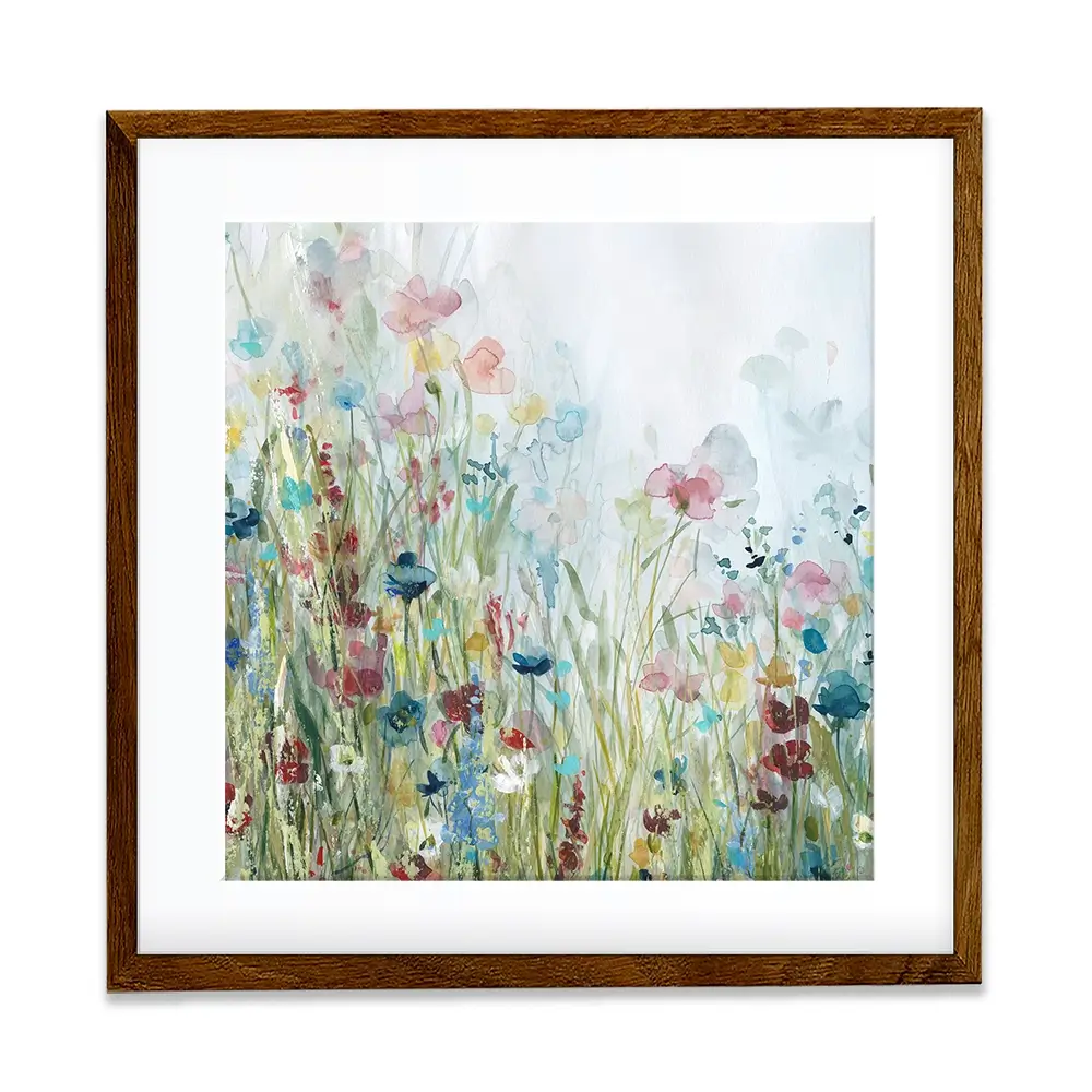 Watercolour Wildflower Meadow Square Framed Art Print Watercolour Wildflower Meadow Square Framed Art Print wall art product Carol Robinson