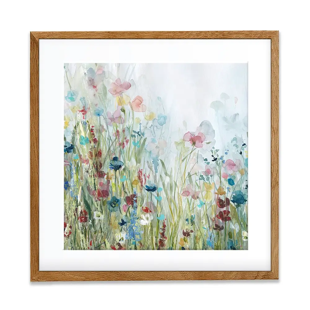 Watercolour Wildflower Meadow Square Framed Art Print Watercolour Wildflower Meadow Square Framed Art Print wall art product Carol Robinson