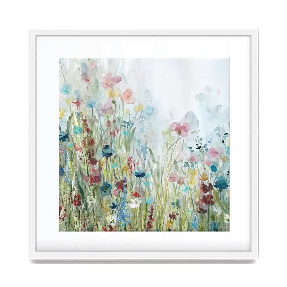 Watercolour Wildflower Meadow Square Framed Art Print Watercolour Wildflower Meadow Square Framed Art Print wall art product Carol Robinson