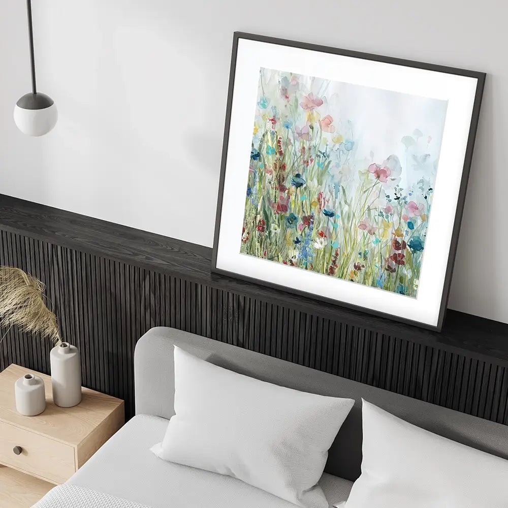 Watercolour Wildflower Meadow Square Framed Art Print Watercolour Wildflower Meadow Square Framed Art Print wall art product Carol Robinson