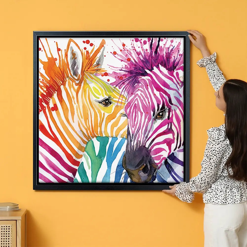 Watercolour Zebra Oversized Canvas Print Watercolour Zebra Oversized Canvas Print wall art product Faenkova Elena / Shutterstock