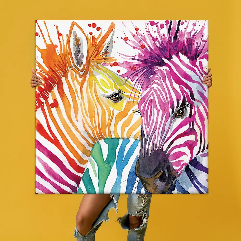Watercolour Zebra Oversized Canvas Print Watercolour Zebra Oversized Canvas Print wall art product Faenkova Elena / Shutterstock