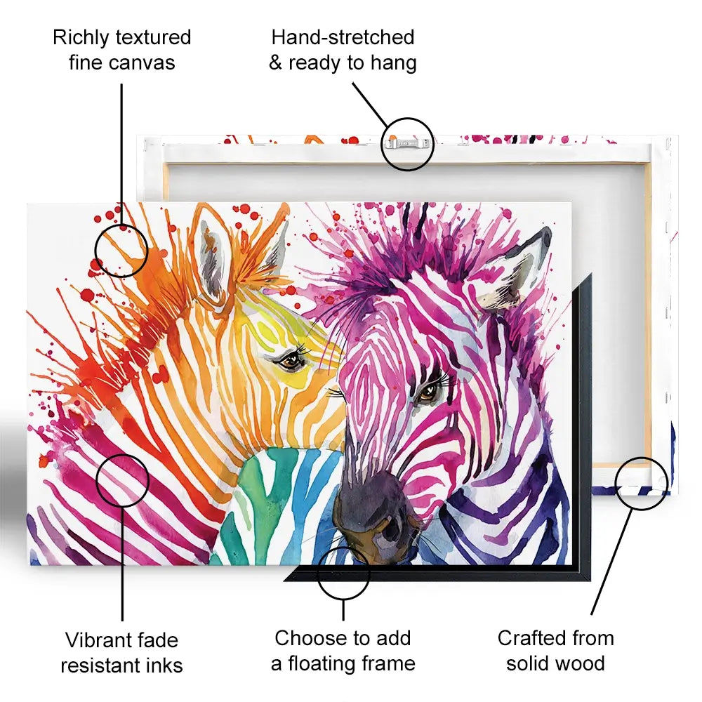 Watercolour Zebra Oversized Canvas Print Watercolour Zebra Oversized Canvas Print wall art product Faenkova Elena / Shutterstock