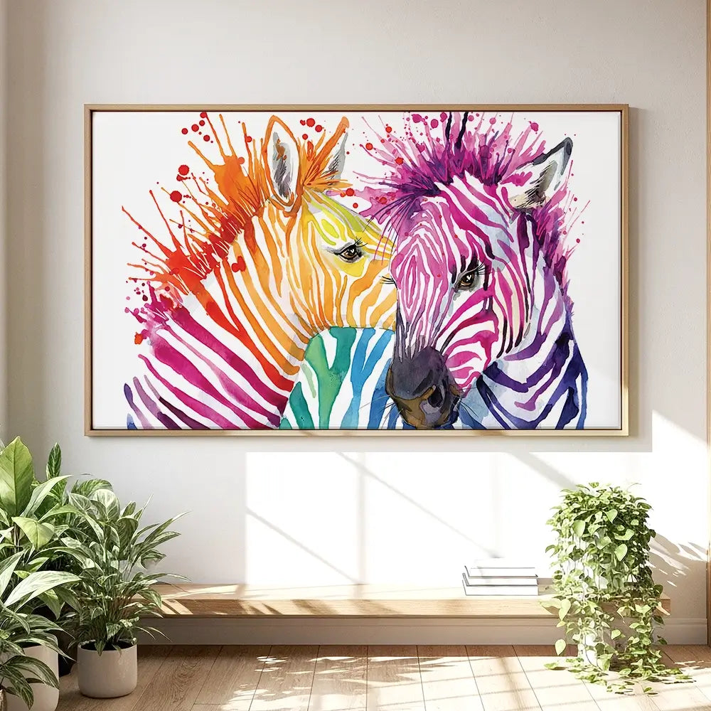 Watercolour Zebra Oversized Canvas Print Watercolour Zebra Oversized Canvas Print wall art product Faenkova Elena / Shutterstock