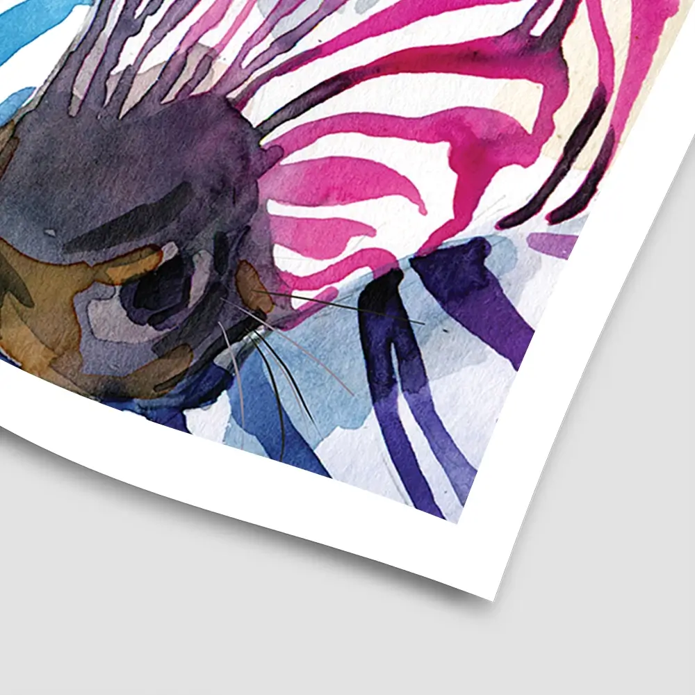 Watercolour Zebra Square Art Print Watercolour Zebra Square Art Print wall art product Faenkova Elena / Shutterstock