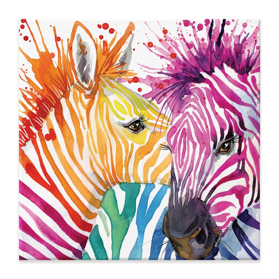 Watercolour Zebra Square Canvas Print wall art product Faenkova Elena / Shutterstock