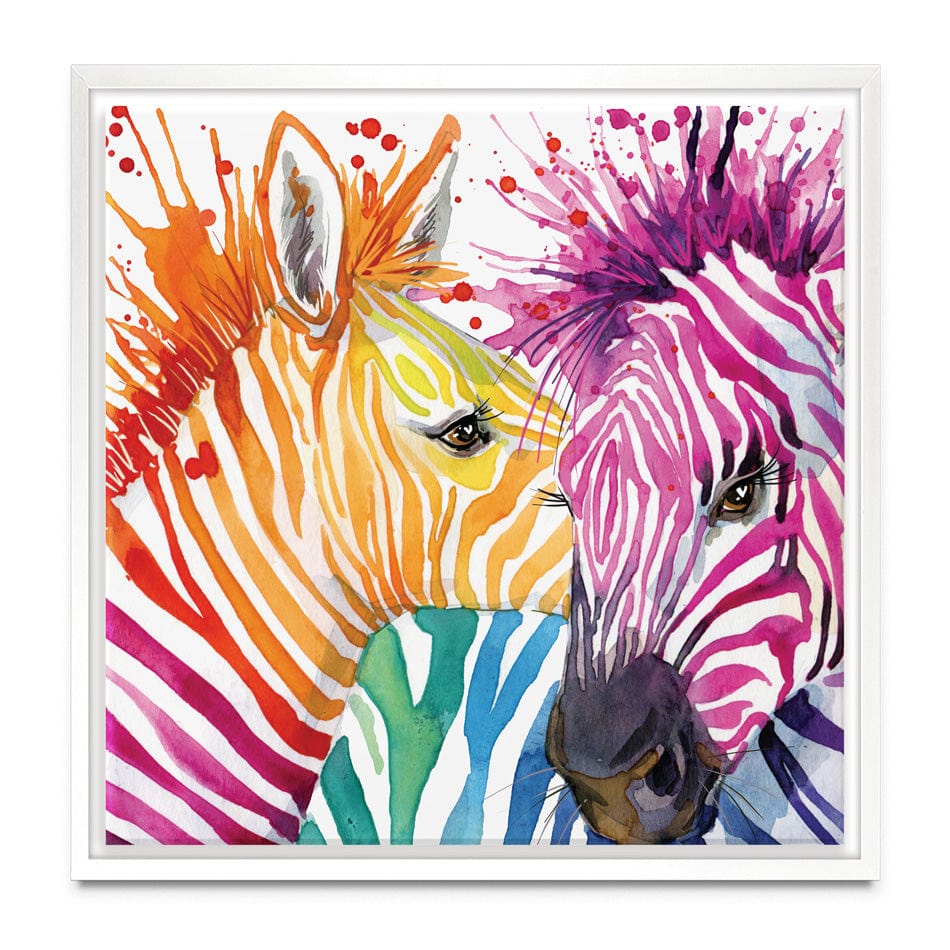Watercolour Zebra Square Canvas Print wall art product Faenkova Elena / Shutterstock