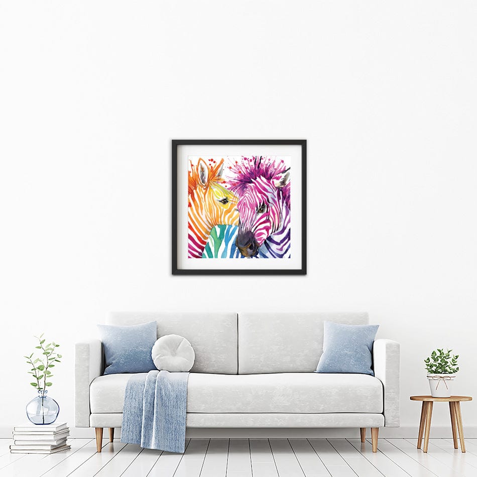 Watercolour Zebra Square Framed Art Print wall art product Faenkova Elena / Shutterstock