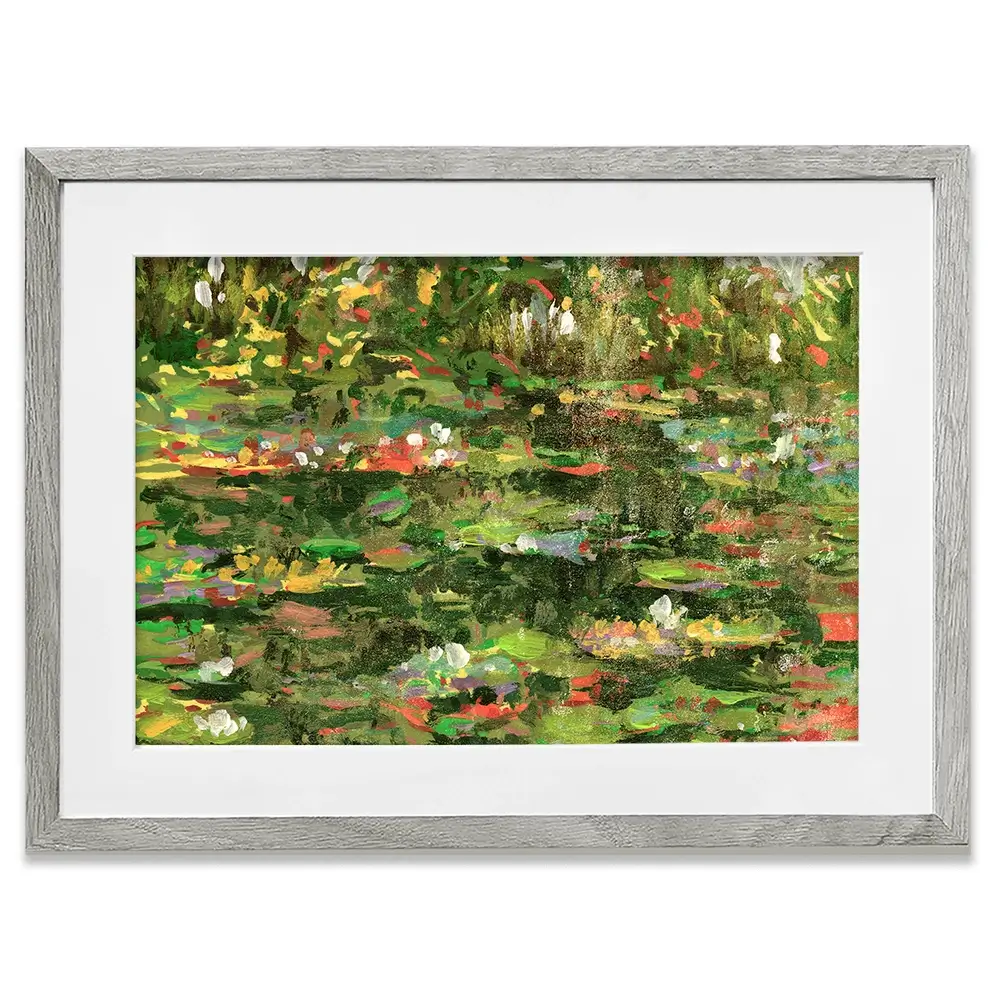 Waterlillies Cascade Framed Art Print Waterlillies Cascade Framed Art Print wall art product Melissa Wang