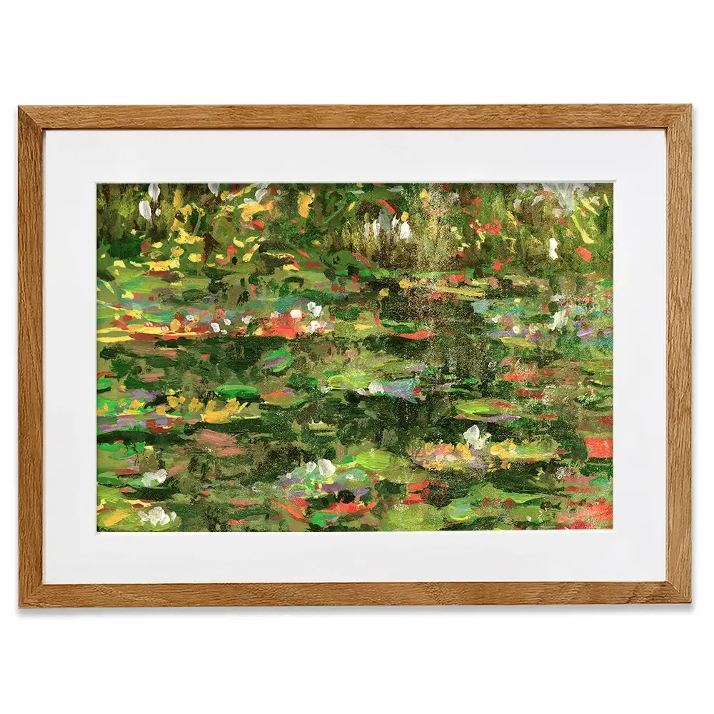 Waterlillies Cascade Framed Art Print Waterlillies Cascade Framed Art Print wall art product Melissa Wang