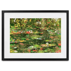 Waterlillies Cascade Framed Art Print Waterlillies Cascade Framed Art Print wall art product Melissa Wang