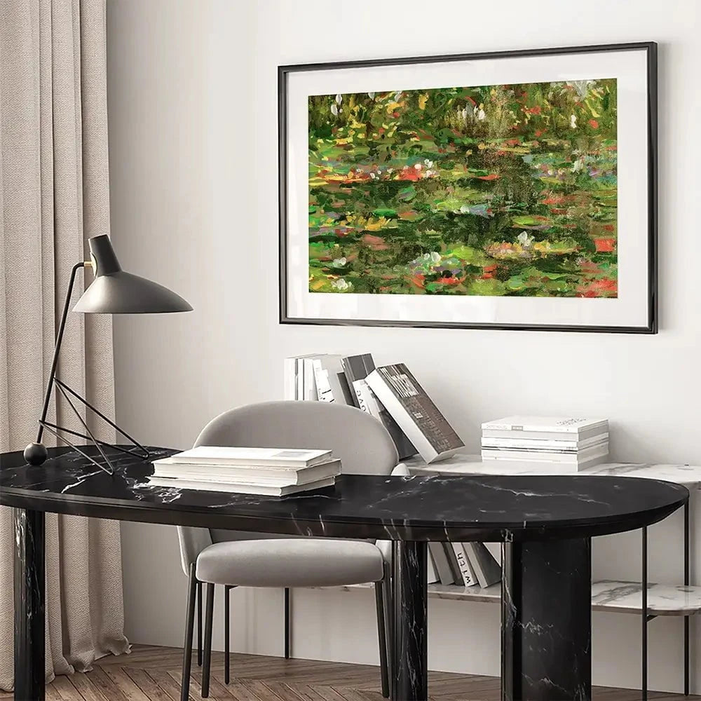 Waterlillies Cascade Framed Art Print Waterlillies Cascade Framed Art Print wall art product Melissa Wang
