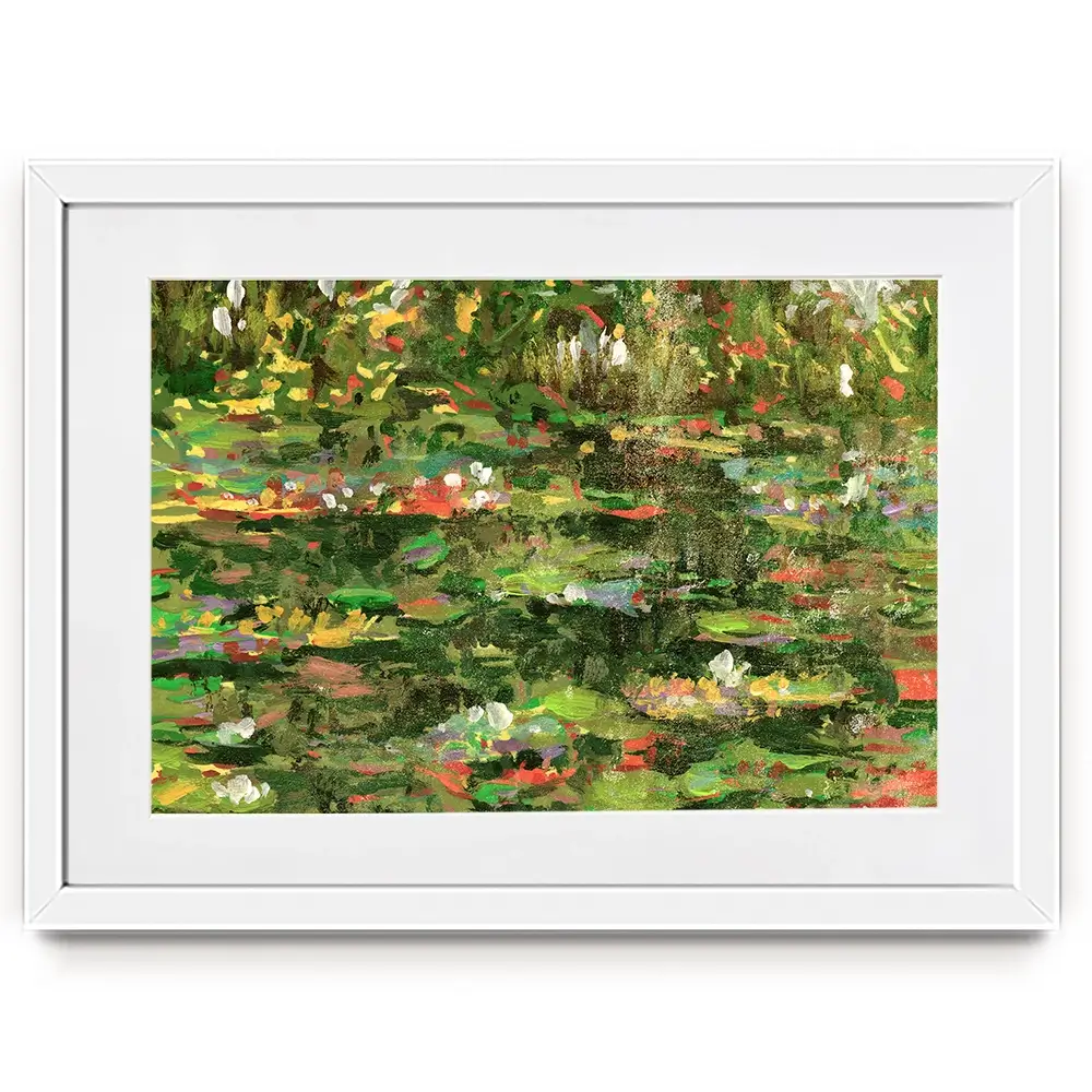 Waterlillies Cascade Framed Art Print Waterlillies Cascade Framed Art Print wall art product Melissa Wang