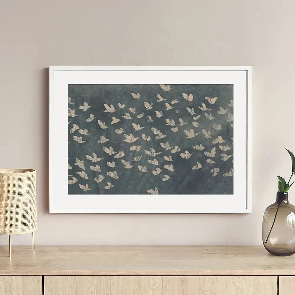 Watermark Flock Framed Art Print Watermark Flock Framed Art Print wall art product June Erica Vess