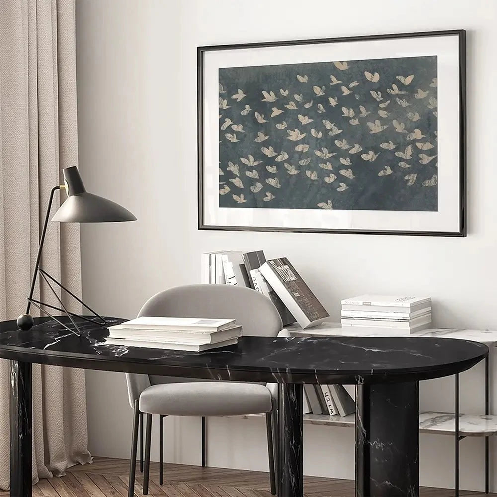 Watermark Flock Framed Art Print Watermark Flock Framed Art Print wall art product June Erica Vess